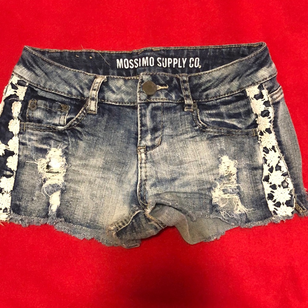 Laced Jean Shorts